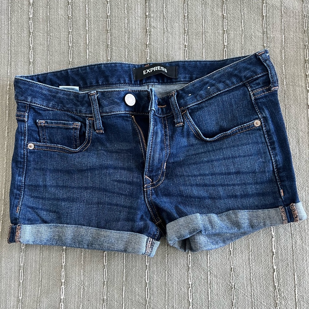 low rise jean shorts